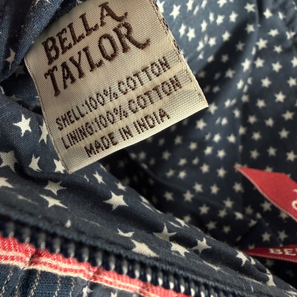 Bella Taylor Quilted Patchwork Crossbody Bag Americana Red/WhiteBlue Stars Plaid - Picture 10 of 15